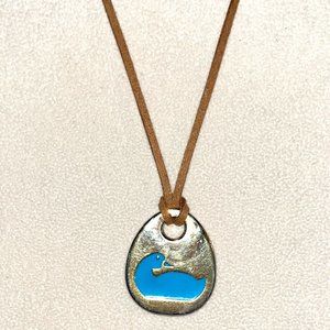 Dooney and Bourke Blue Duck Purse Charm on Rawhide